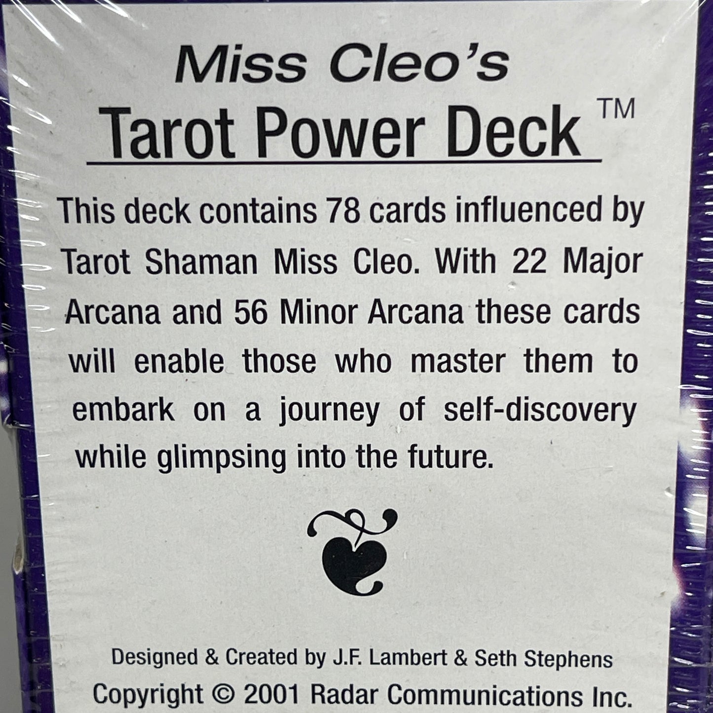 MISS CLEO'S (3 DECKS) Vintage Tarot Power Deck in Hard Cover Box