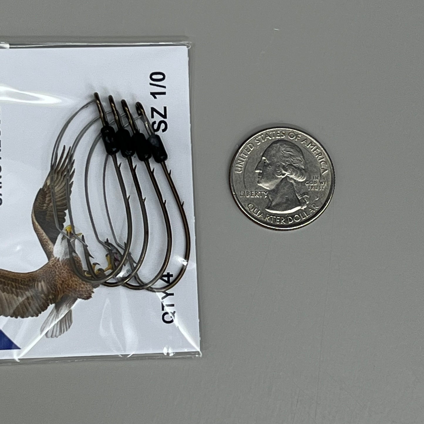 EAGLE CLAW (5 PACK) Weedless Baitholder 2 Slice Hook Bronze #1/0 4pc 449WA-1/0