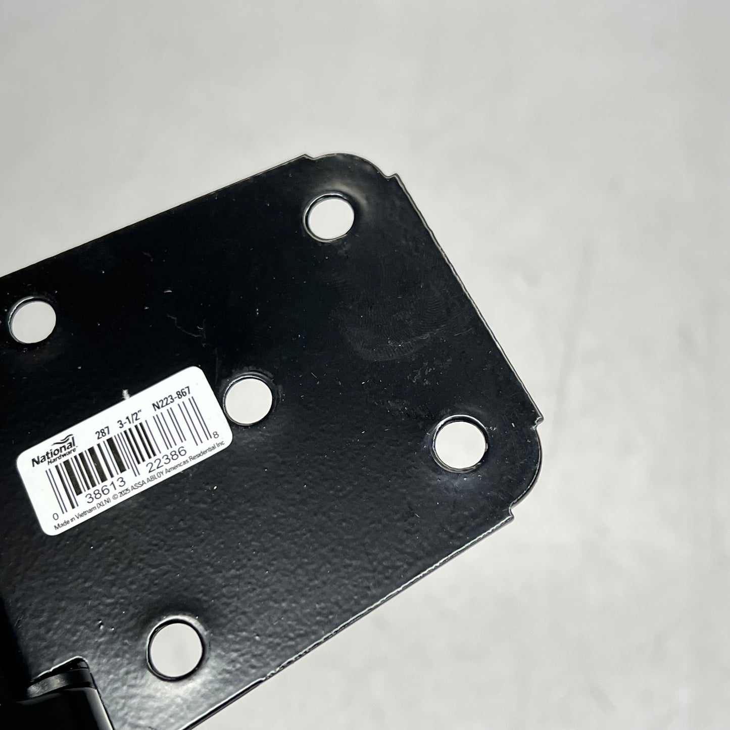 ZA@ NATIONAL HARDWARE (3 PACK) Gate Hinge 4-1/4"W Frame Leaf x 1.56"H Black N223-867