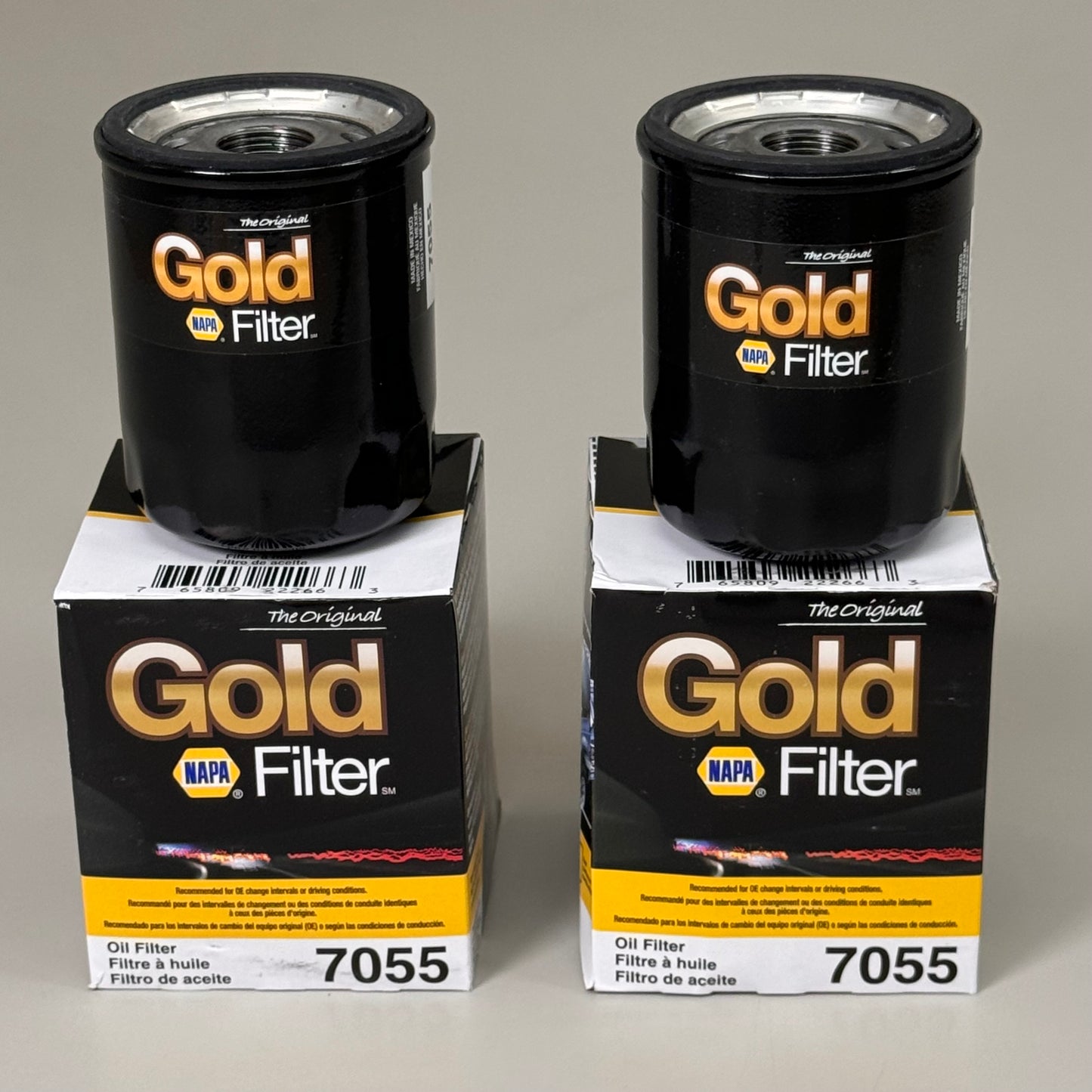 NAPA (2 PACK) The Original Gold Oil Filter Enhanced Cellulose for Subaru 7055