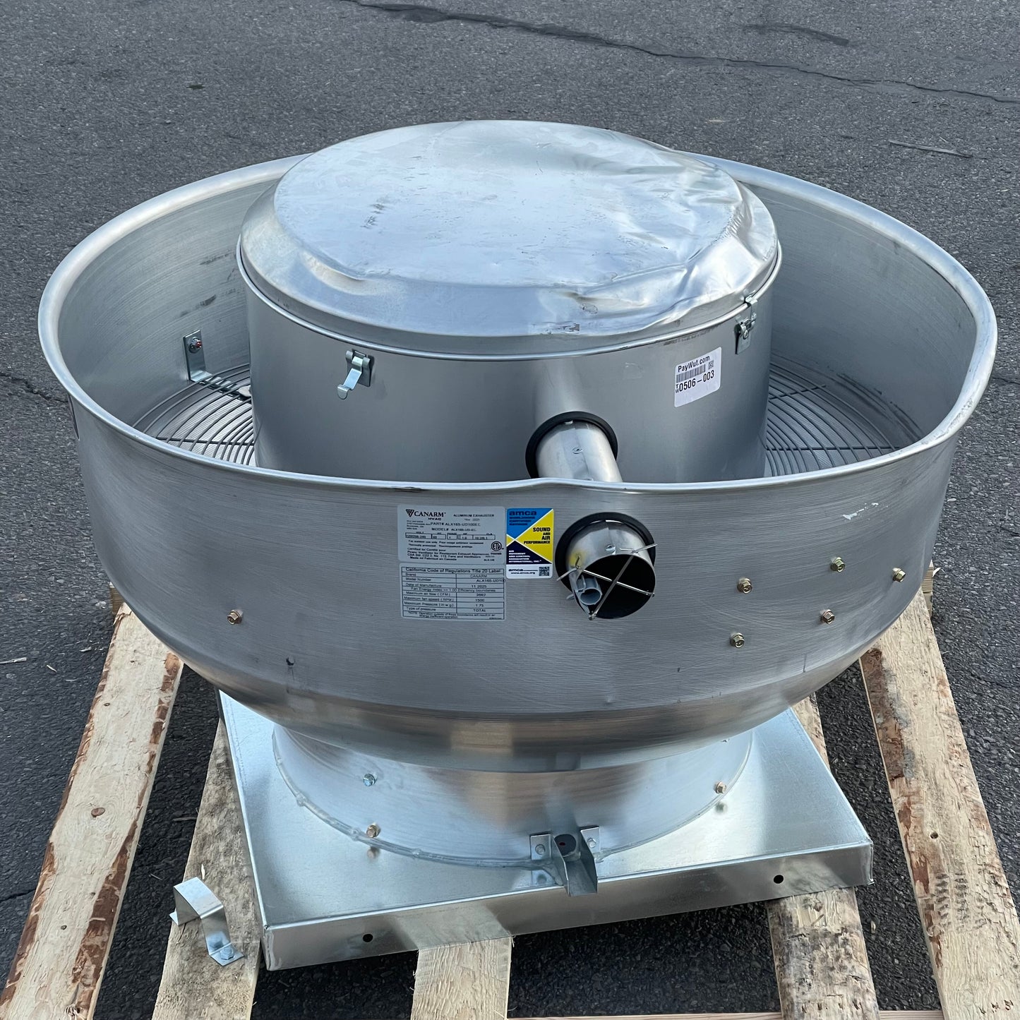 CANARM HVAC Up Last Roof Exhaust Fan 16.5” ALUMINUM ALX165-UD100EC