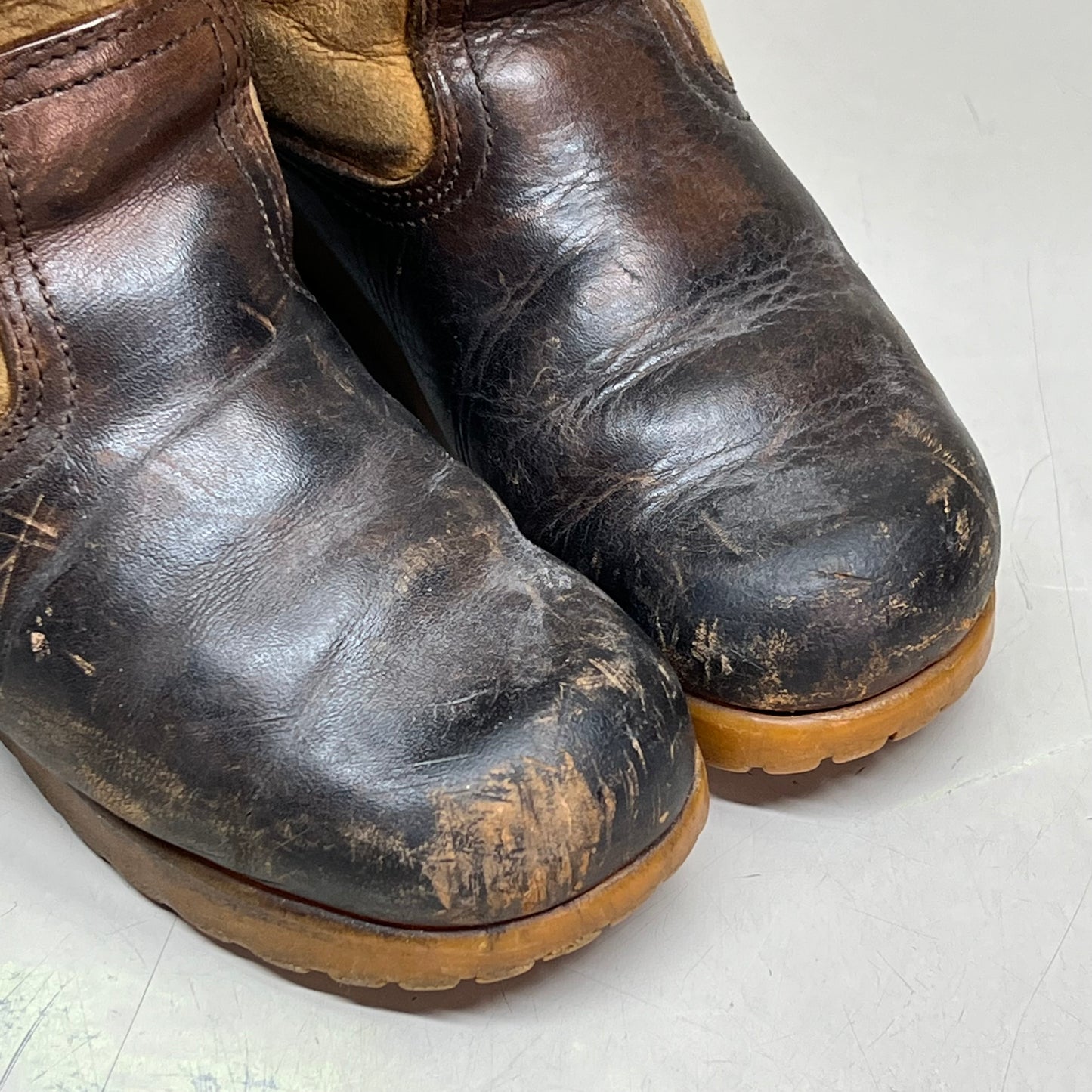 DEXTER USA Suede & Leather Fur Lined Boots  Women's Sz 12 Brown (Pre-Owned)