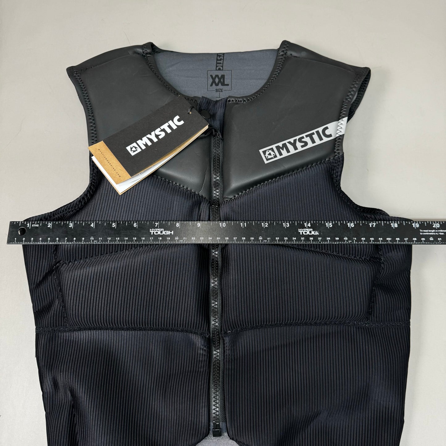 MYSTIC Block Impact Vest YKK Front-Zip & Clash Foam Sz 2XL Black 35005.200107