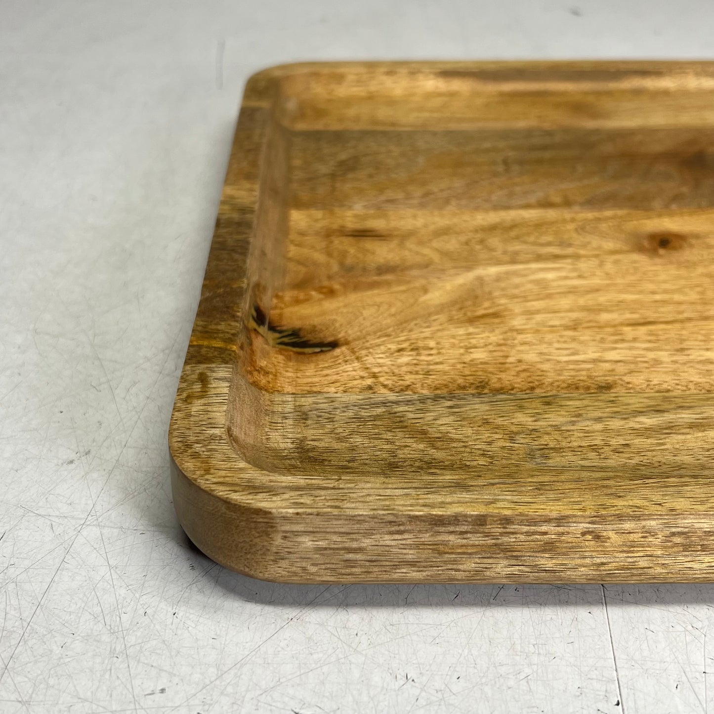 FINCH + FENNEL Square Mango Wood Cheese Serving Board  13-3/4" Natural FF0159