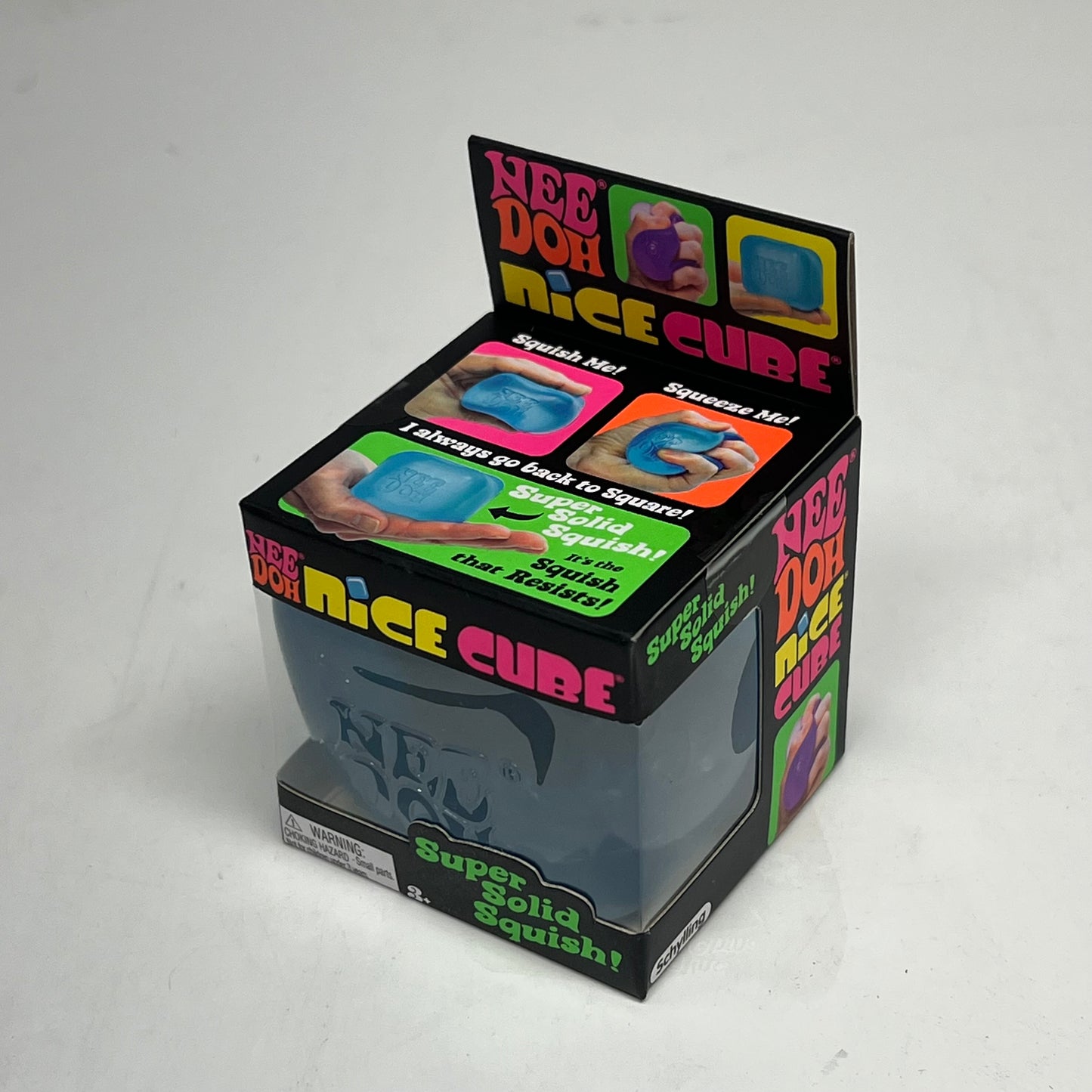 NEE DOH (2 PACK) Nice Cube Super Solid Squish Collectable 2.25" Blue 25362HY