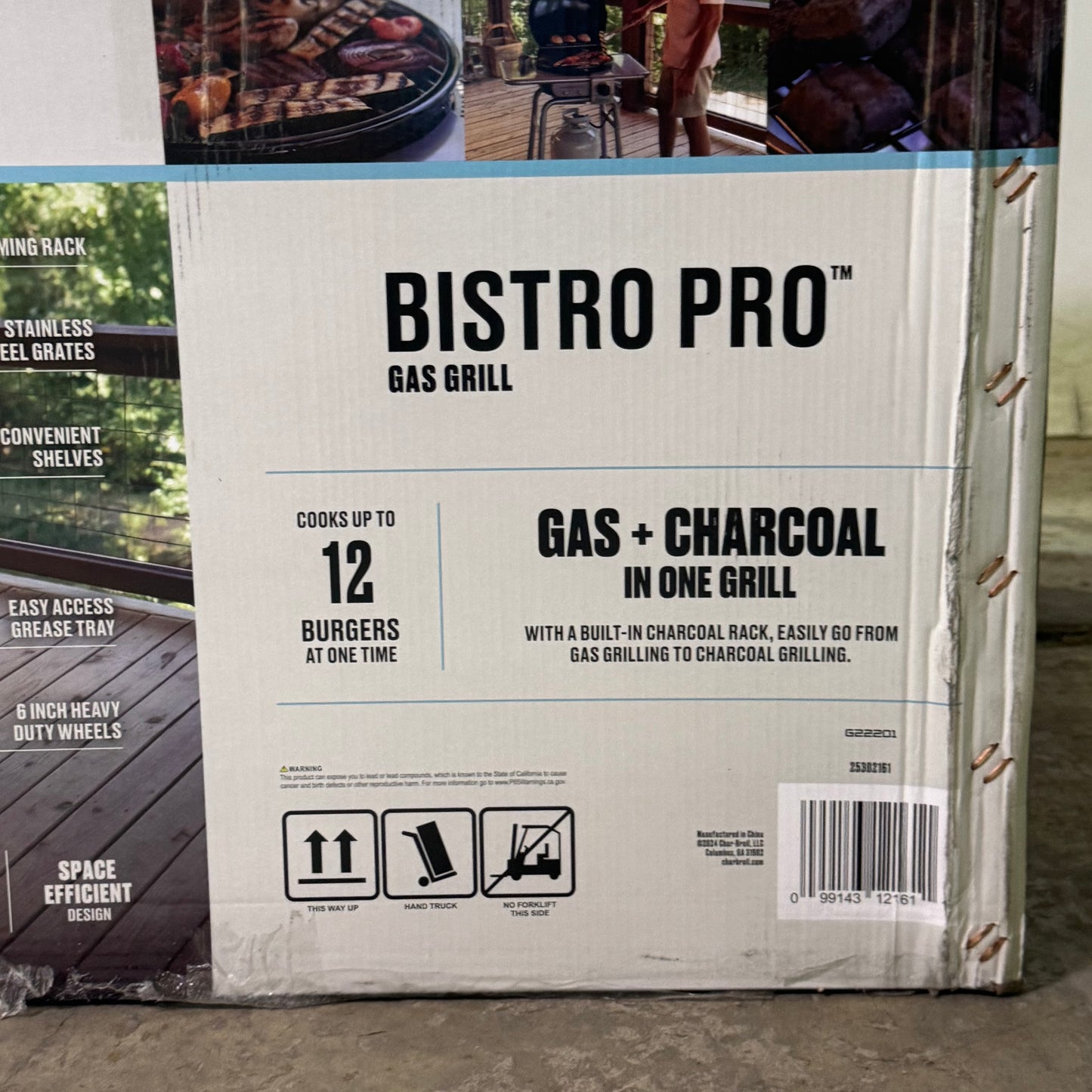 CHARBROIL Bistro Pro Gas Grill For Small Spaces And Patios 240 sq in Black 25302161