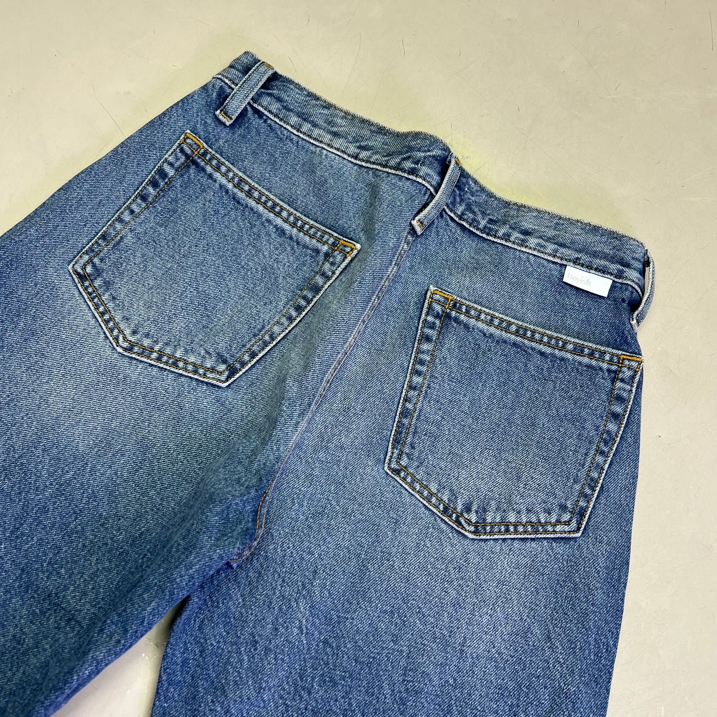 BOYISH BY HER Straight Leg Pant Classic Women's Sz 26 Freaks (Medium Washed)