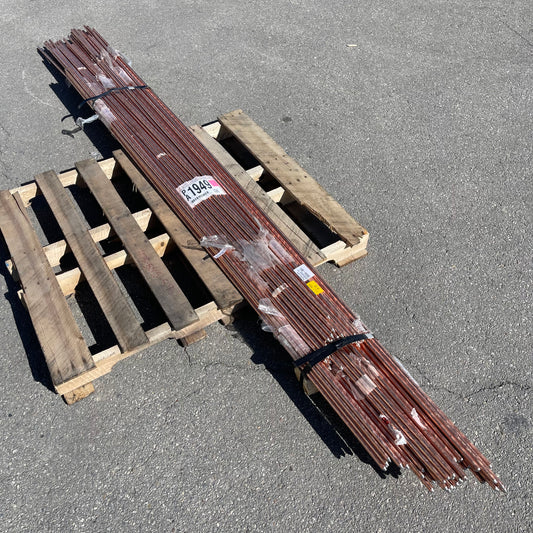 ZA@ Pallet of MIXED Copper Covered Steel Grounding Rods 120” (AS-IS)
