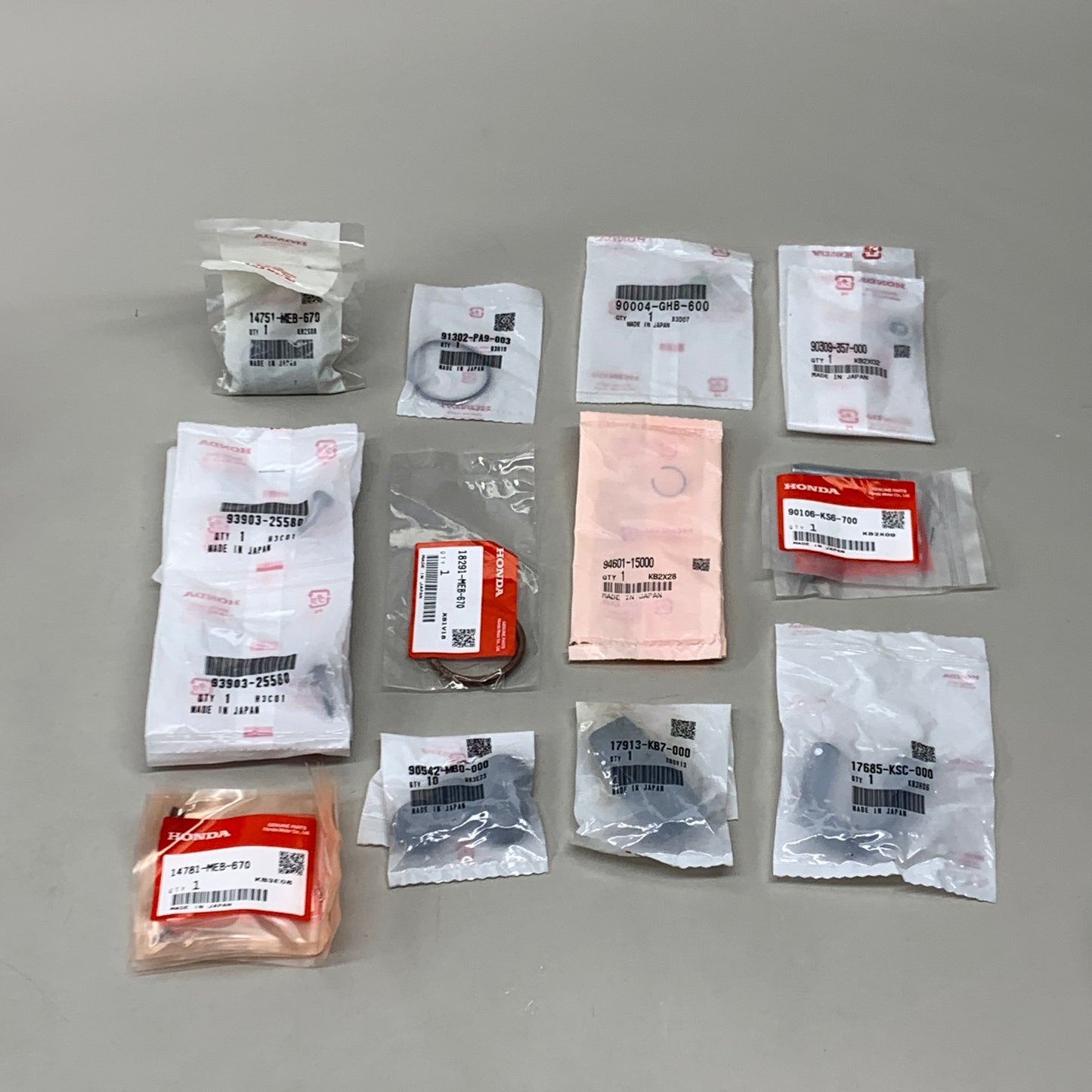 HONDA OEM 25 PACK! Miscellaneous Bulk Parts Lot for Dirt Bike, ATV or SIde-by-Side