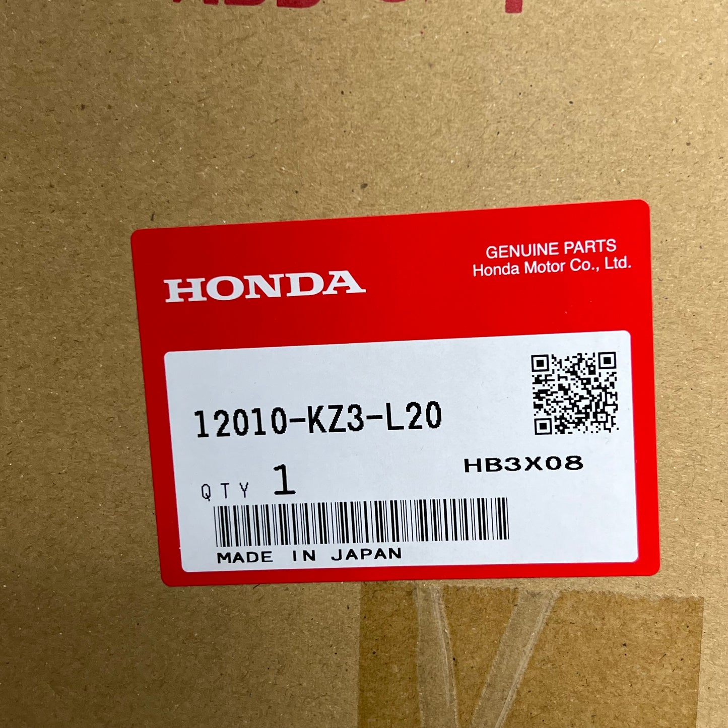HONDA A. Cylinder Assembly Genuine OEM 12010-KZ3-L20