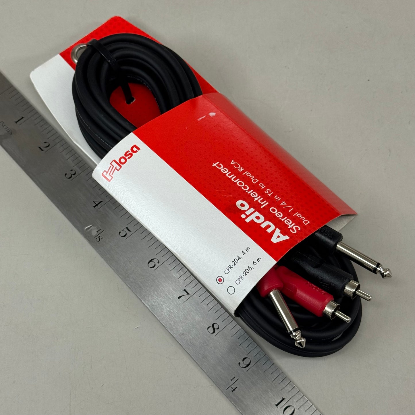 HOSA TECHNOLOGY Stereo Interconnect Dual 1/4" TS To Dual RCA Cables 4M Black CPR-204