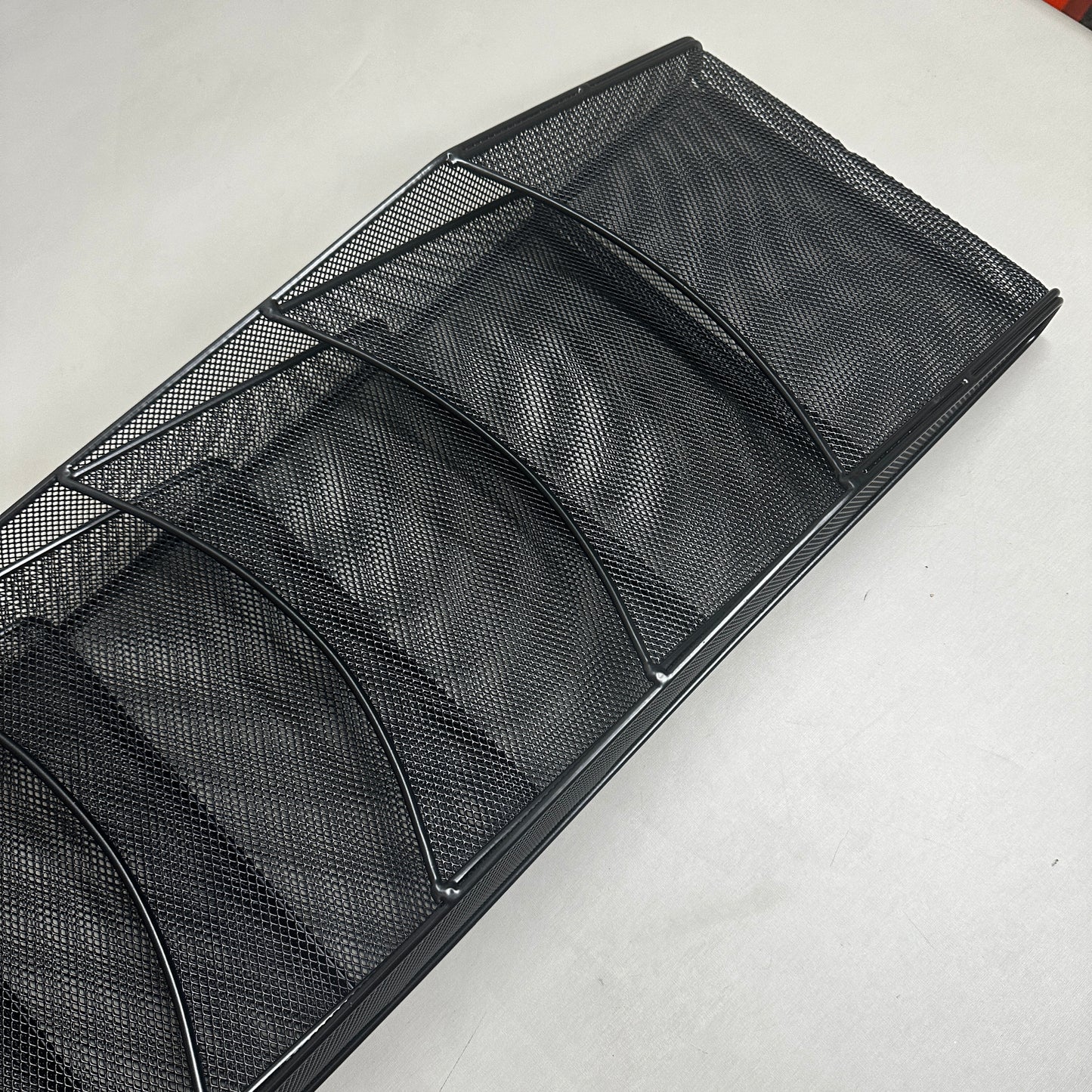 SAFCO 9 Pocket Mesh Literature Magazine Rack Onyx Black