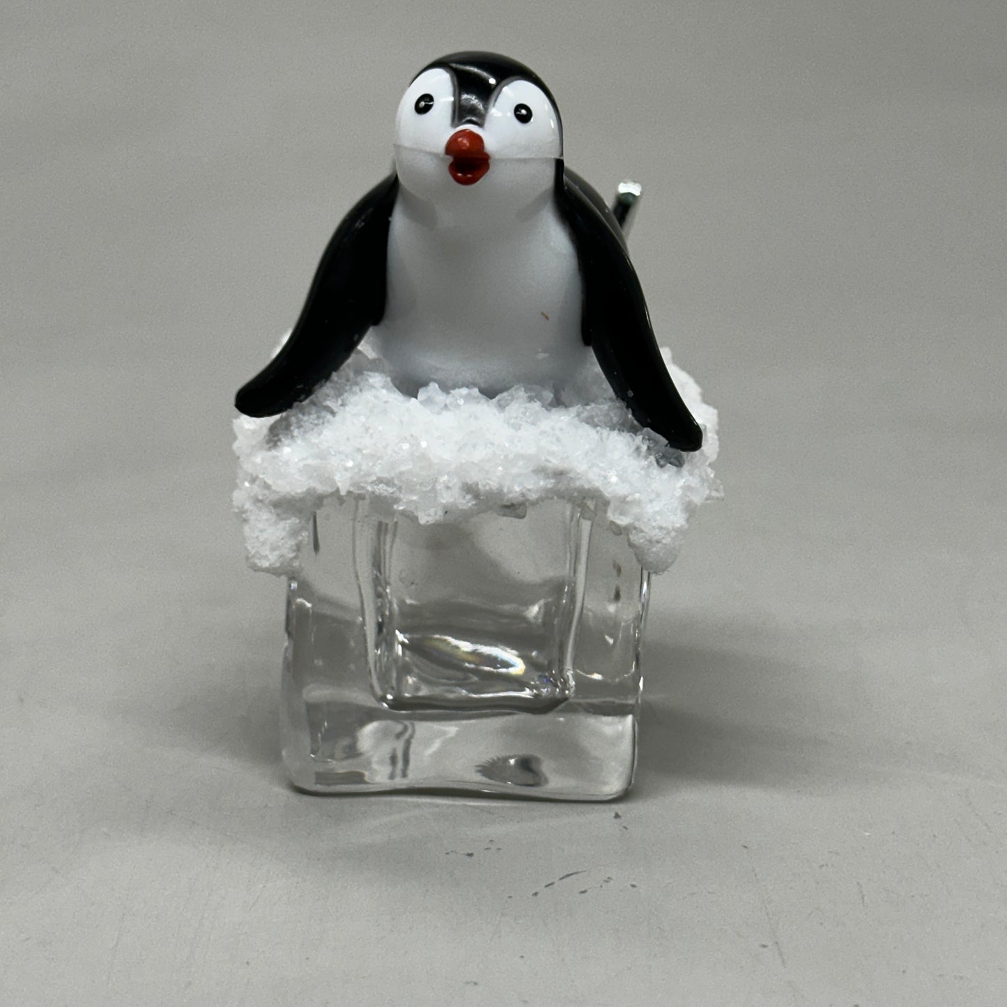 KURT S. ADLER Penguin On Ice Belly Skater Christmas Ornament 4.25" T2458