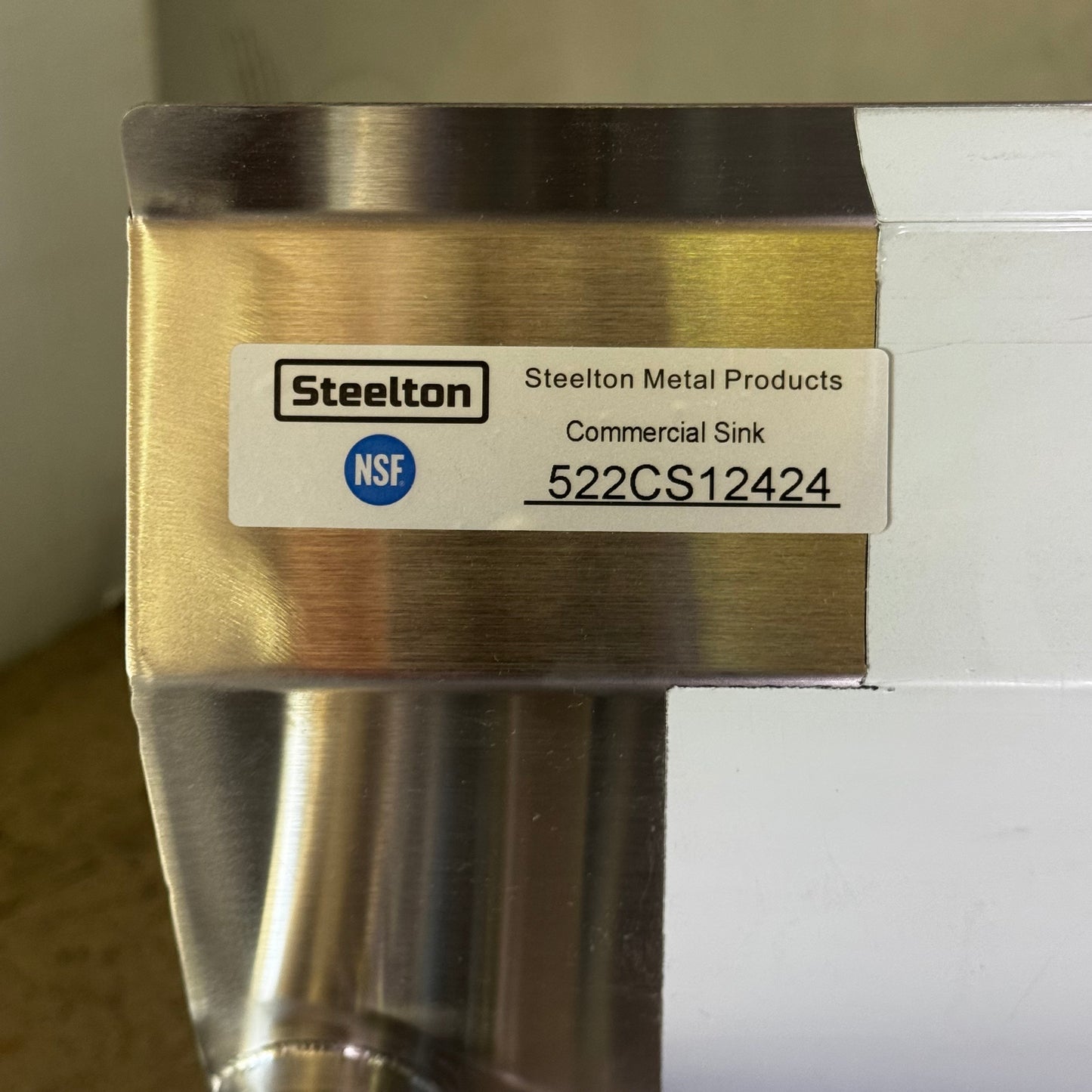 STEELTON Stainless Steel Sink 29"W x 30"L x 23"H Silver 522CS12424