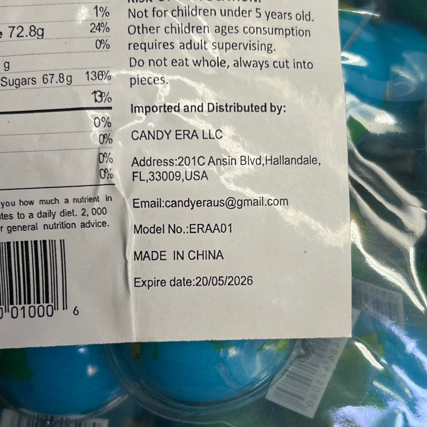 DEER DADA (5 LBS BAG) Individually Wrapped Filled Gummy Earth Candy's BB 05/26