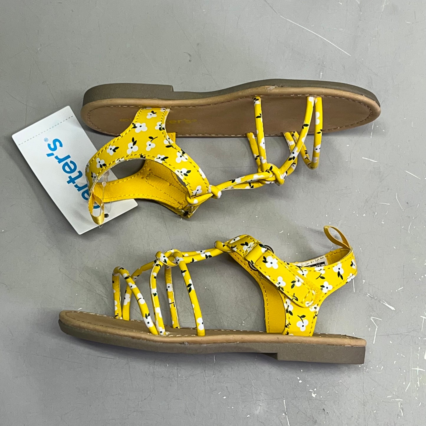 CARTER'S Earla Knot Toddler Sandal Shoe Girl's Sz 8 Yellow CS21V02B