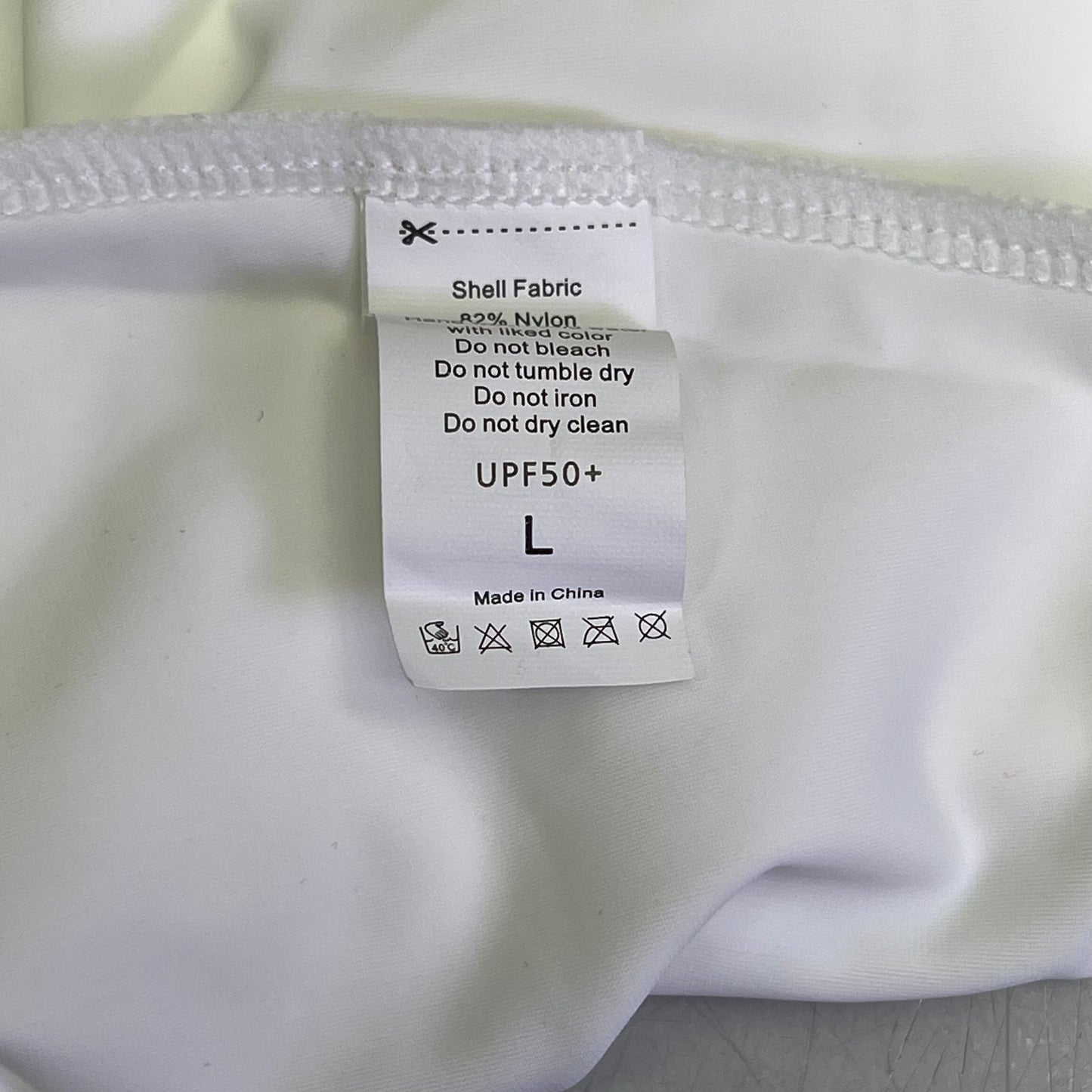 CHARMO High Waisted Swim Bottom Skirt W/ Built-in Briefs Women's Sz L White