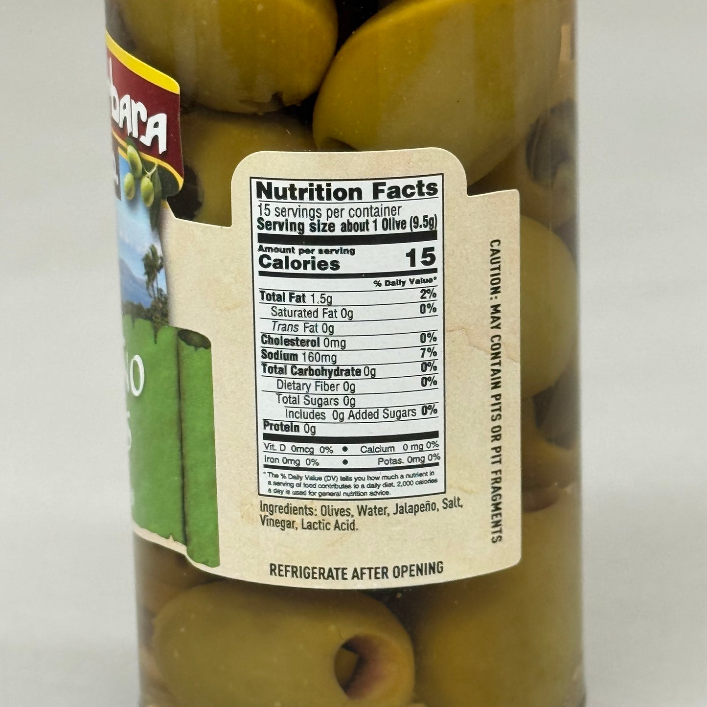SANTA BARBARA OLIVE CO (6 Pack) Jalapeno Stuffed Olives 8oz Green BB 12/26