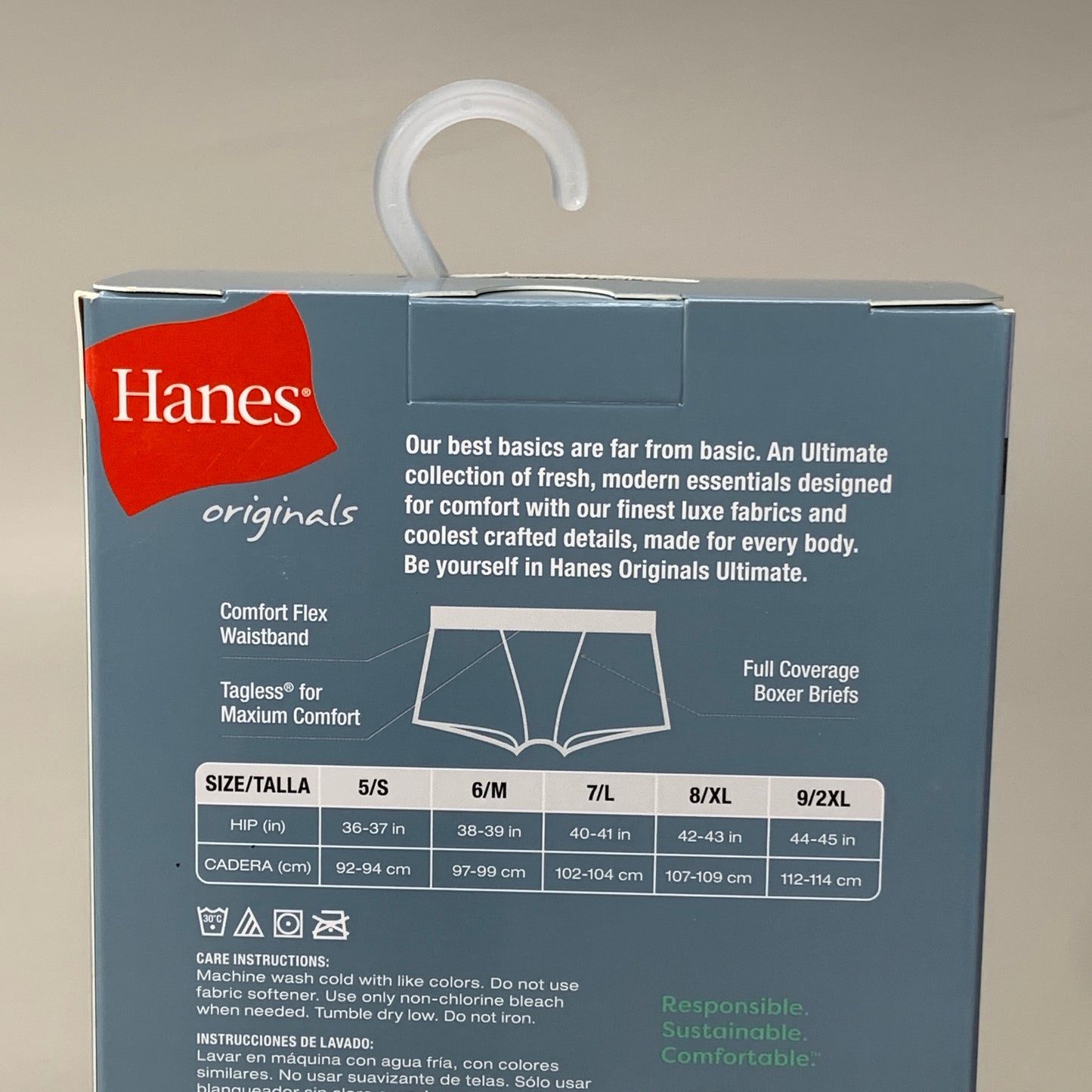 HANES 3 PACK!! Originals Women's Breathable Cotton Boxer Briefs Underwear Sz XL Blue 45OUBB