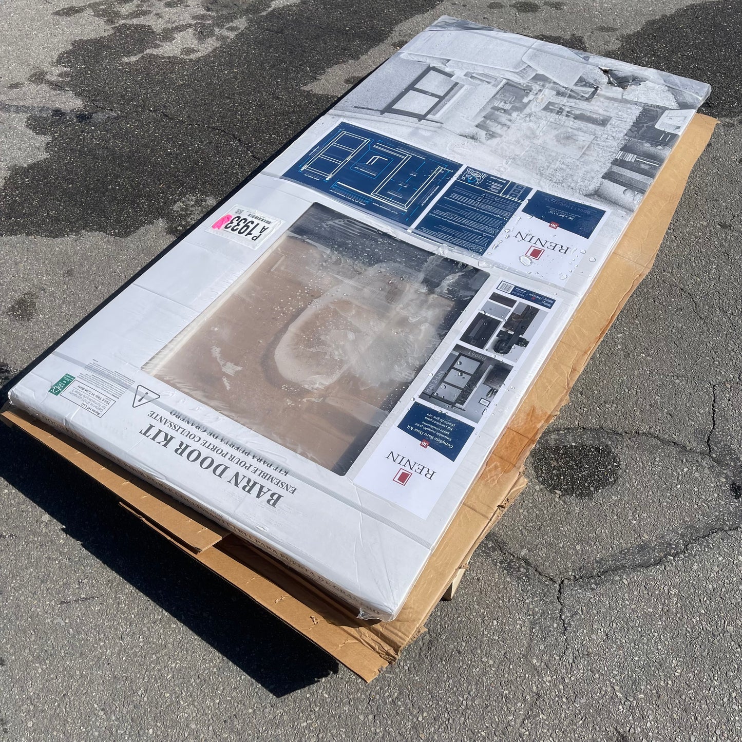 ZA@ Pallet of RENIN Hall 3-Lite Barn Door Kit BD061 (AS-IS)