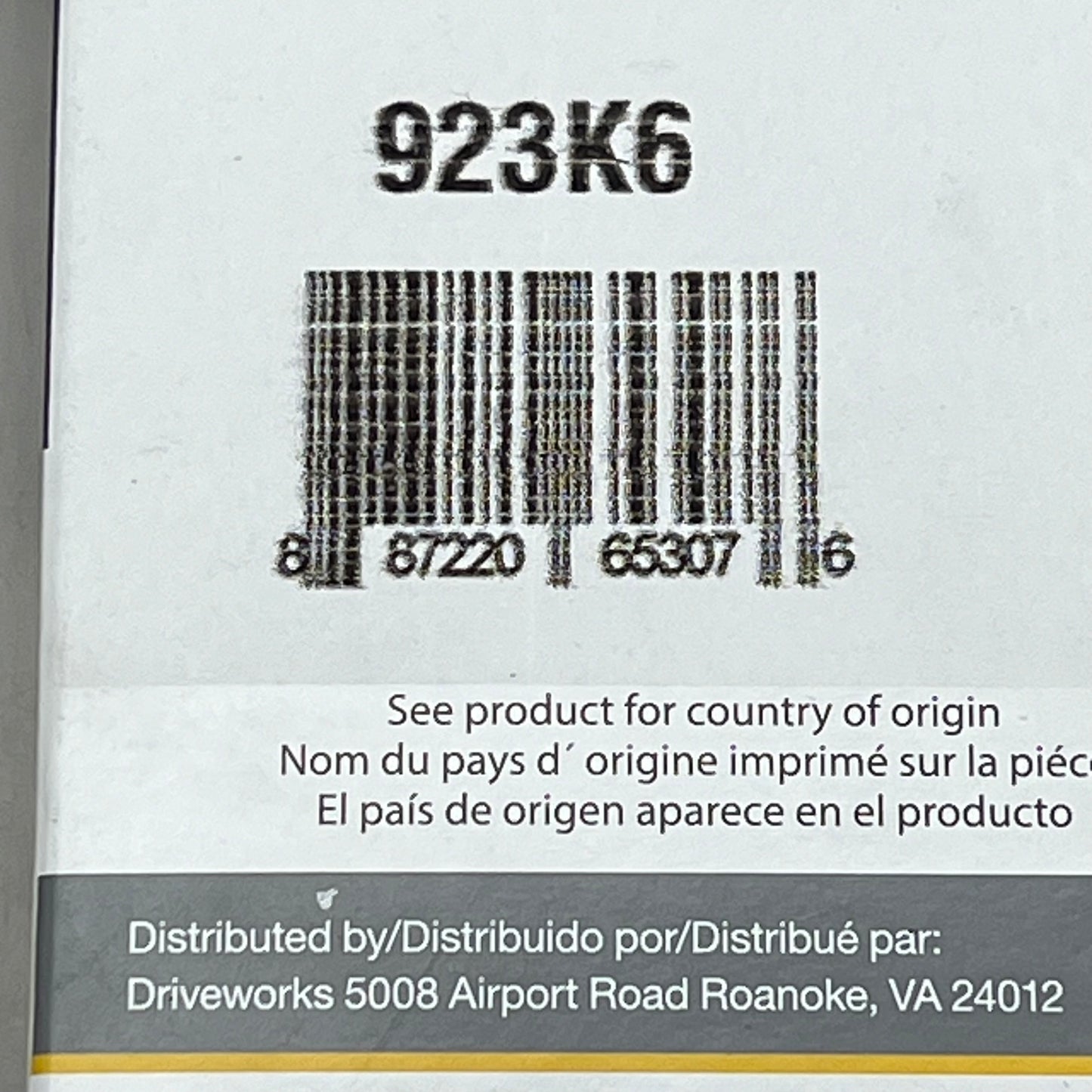 DAYCO Drive Works Flexible Ribbed Serpentine Micro Belt K-Section 923K6