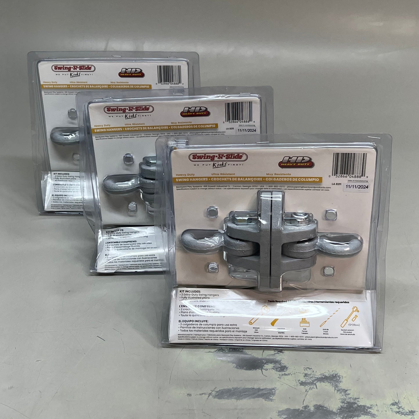 GORILLA PLAYSET Extreme Duty Swing Set Assey W/ Hardware & Rock Climbing Rocks