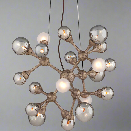 ZA@ CORBETT LIGHTING Element 20-Light Stria Gold Leaf Chandelier Ceiling Light (New Other)