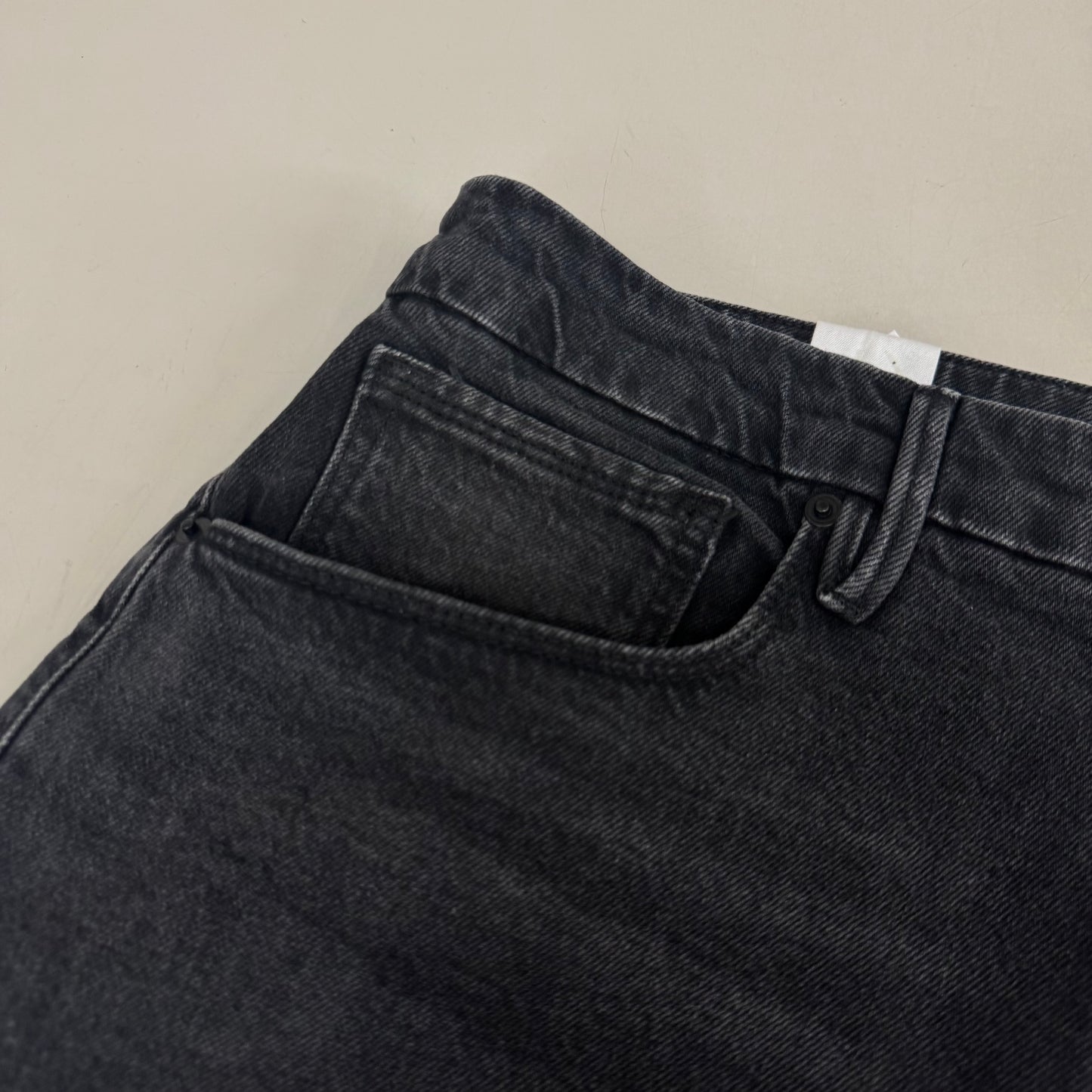 GOOD AMERICAN Good Icon Straight Jeans Women's Sz 15 Black376 GDS150B