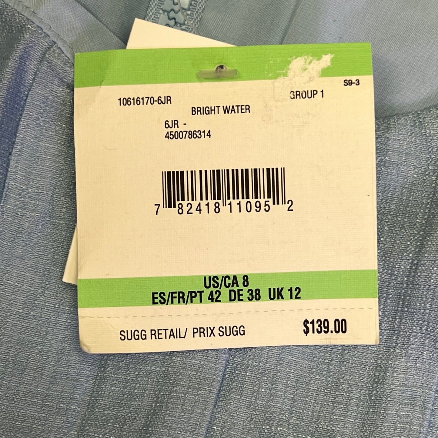 ANNE KLIEN Knee Length Lined Summer Dressed Womens Sz 8 Bright Water Blue (Used)