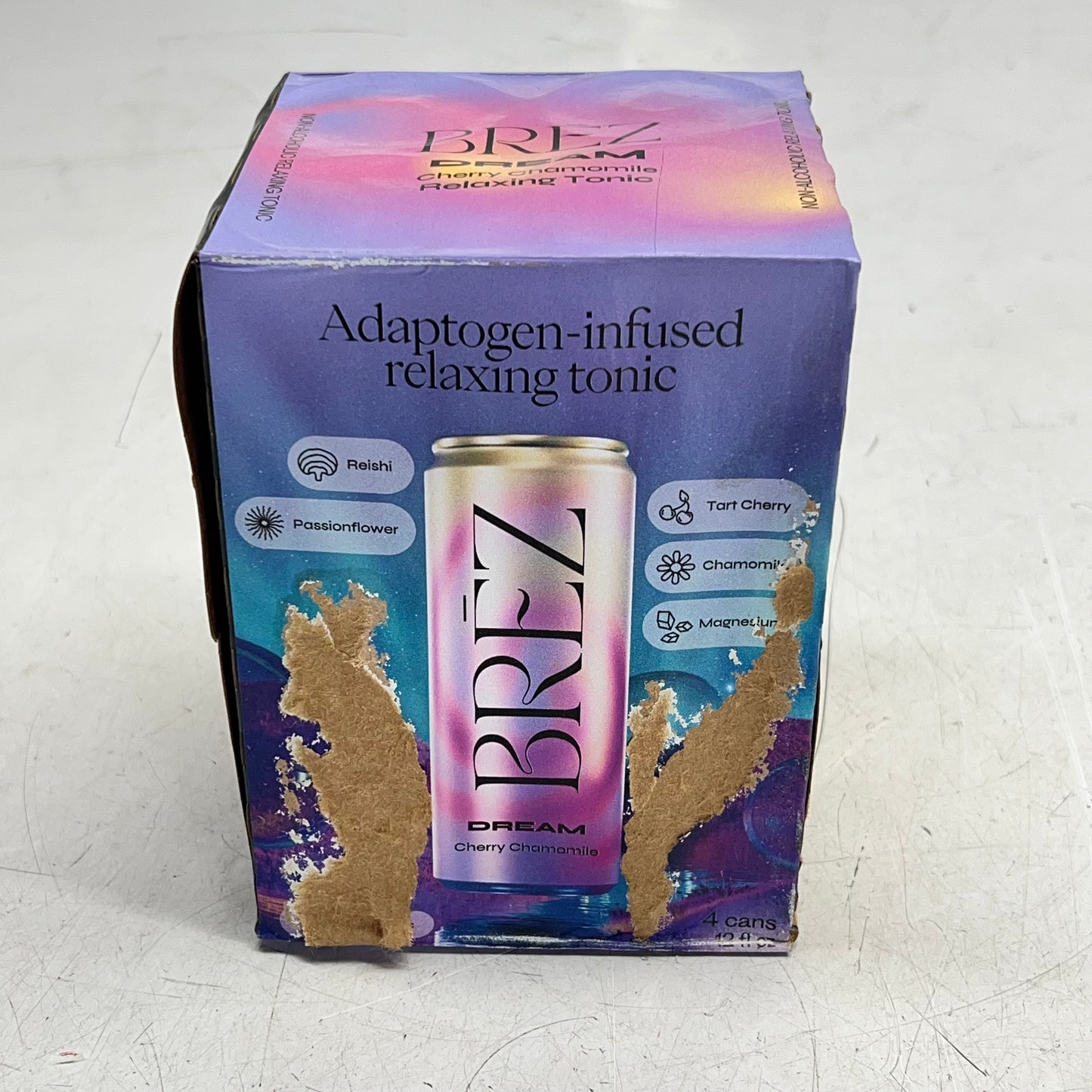 ZA@ BREZ (4 PACK) Dreams Cherry Chamomile Relaxing Tonic Non-alcoholic 12 Fl Oz  B|B 12/26 (As-Is)
