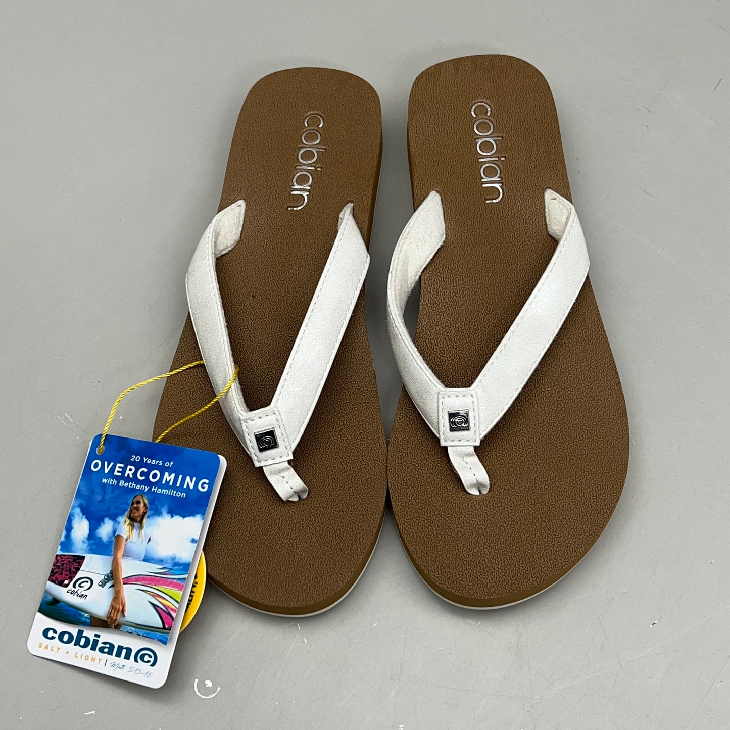 COBIAN Skinny Bounce Comfortable Synthetic Strap Women's Sz 10 White SKI25-110-10