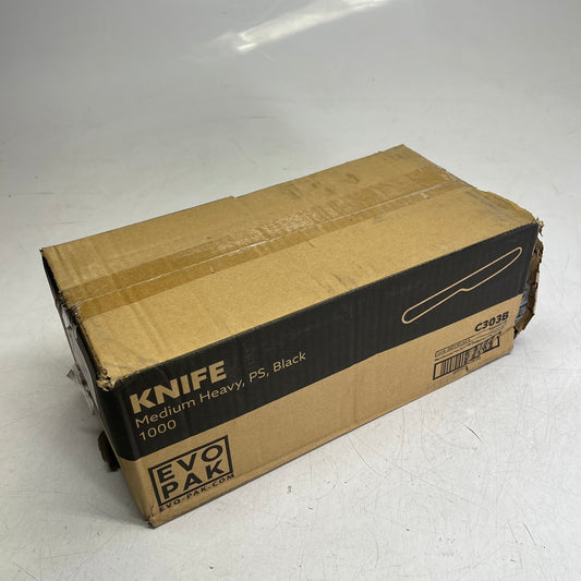 ZA@ EVO PAK (1000 PACK) Knife Medium Heavy Duty Black (As-Is)