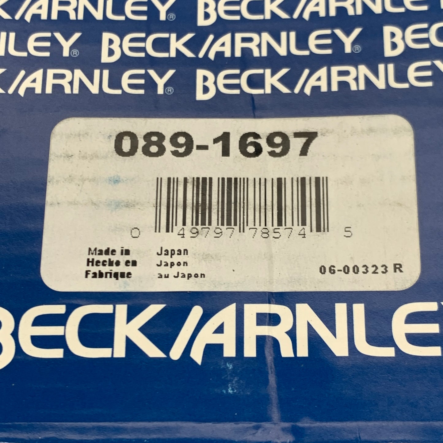 BECK ARNLEY Disc Brake Pad for Pontiac and Toyota Vehicles 089-1697