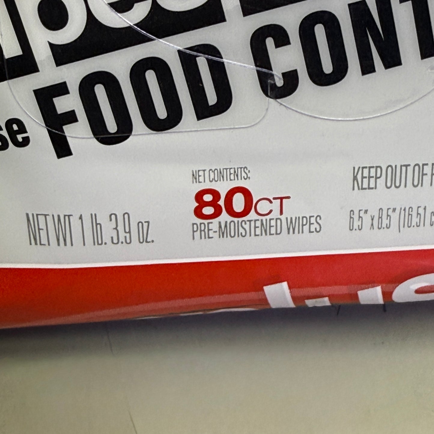 ZA@ WipesPlus No-Rinse Contact Surface Wipes 6 Pack (80 Each, 480 Total) 37608