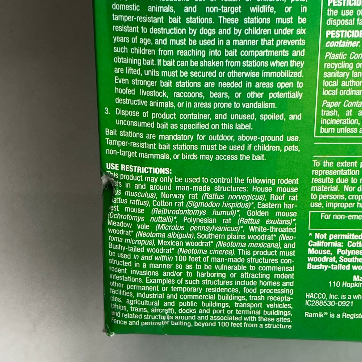 ZA@ NEOGEN All Weather Ramik Bars Fish Flavored for Rats  4lbs  Light Brown 116334