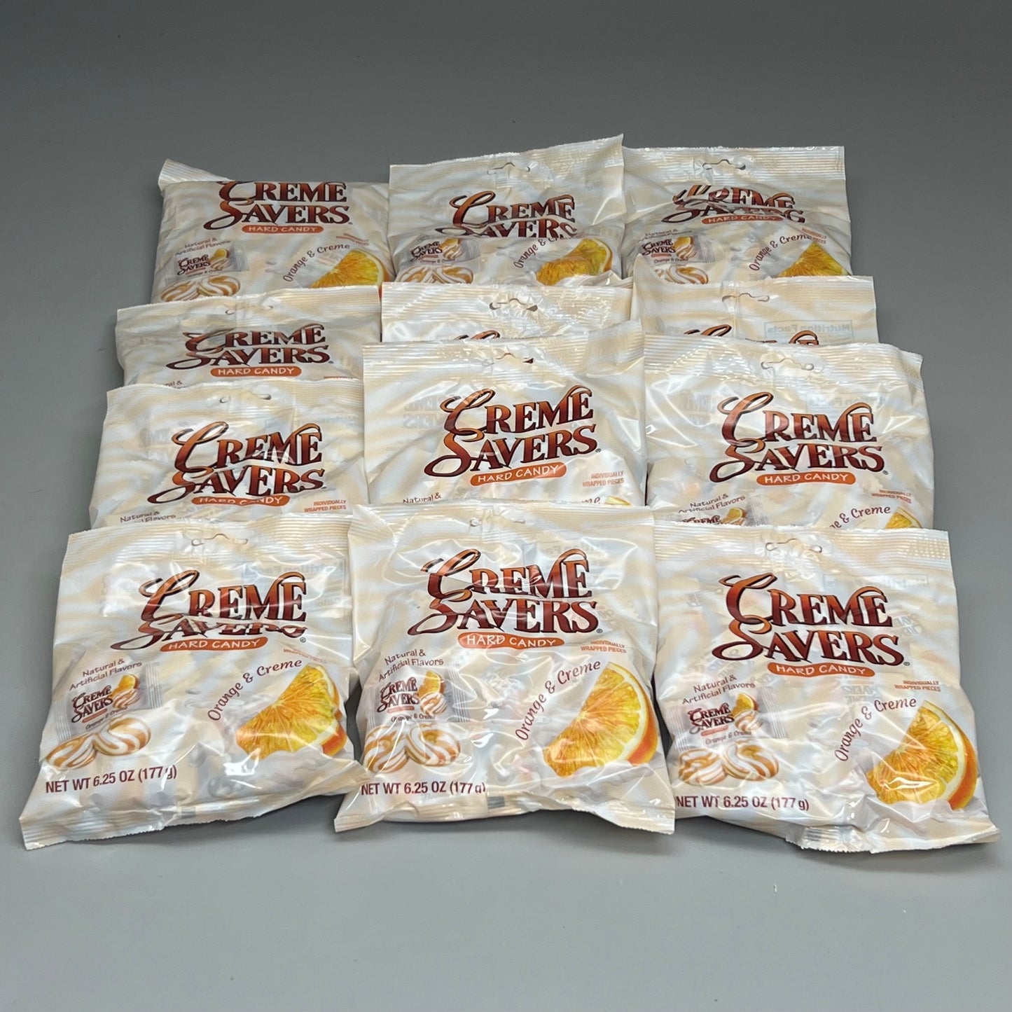 CREME SAVERS (12 Bags) Orange & Creme Hard Candy 6.25 oz BB 01/26