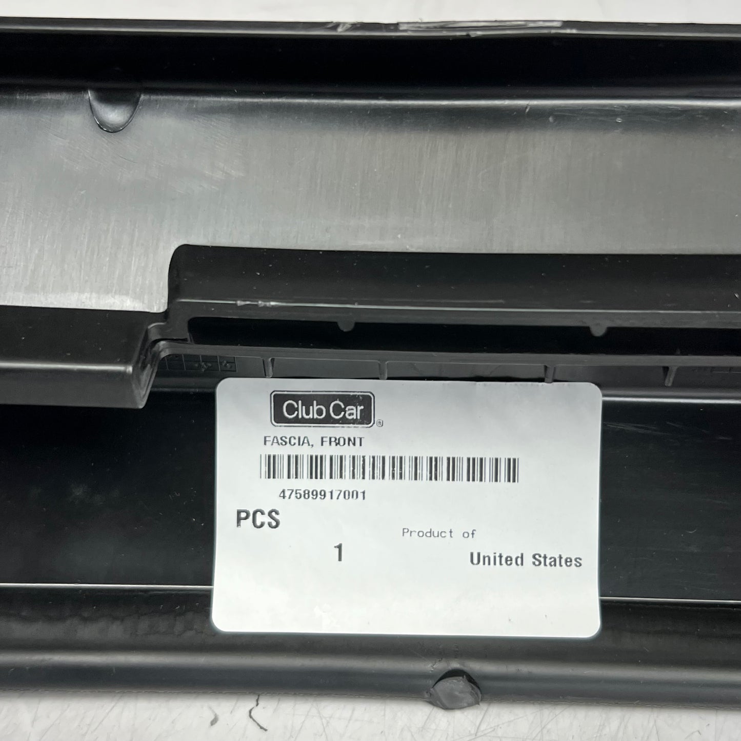 CLUB CAR Fascia Front 37"L x 14"W Black 47589917001