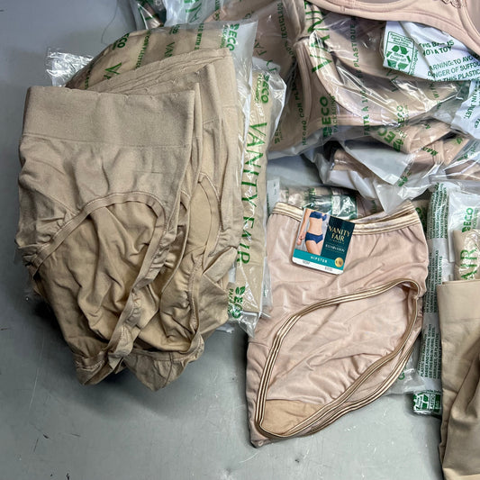 ZA@ VANITY FAIR Lot Of Assorted Bras, Tummy Control Tank Tops & Underwear Women's Varity of Sizes Tan/Black