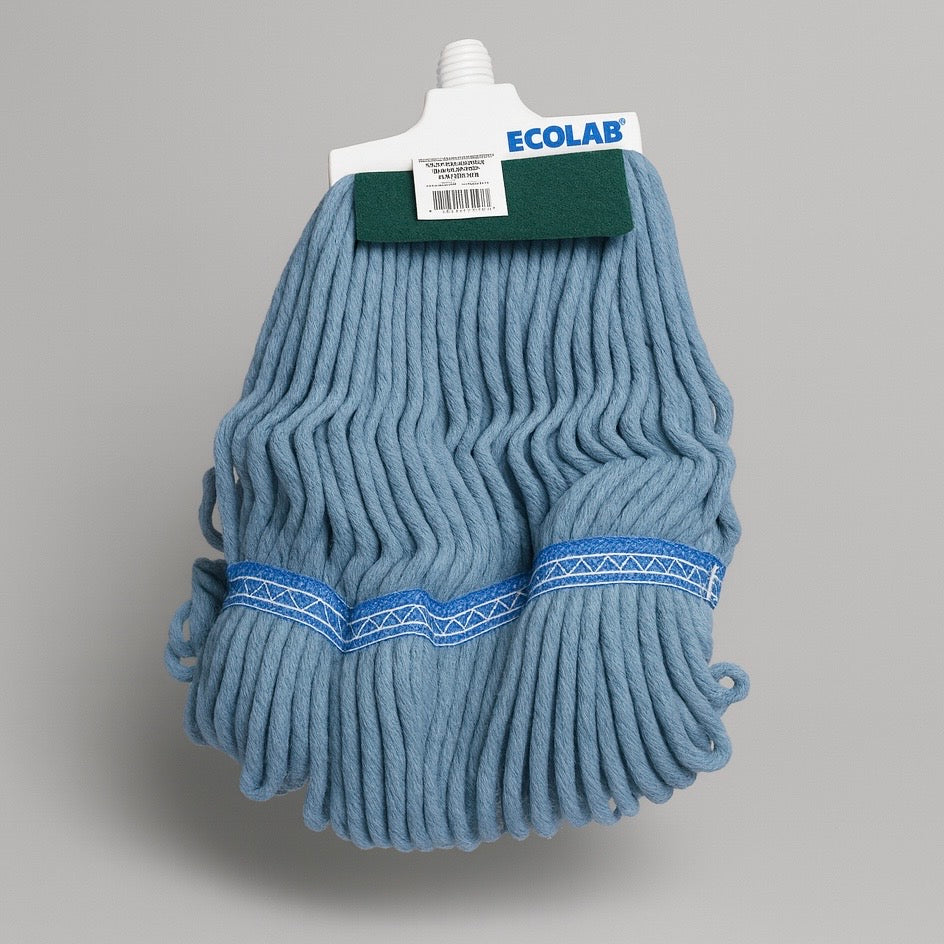 ECOLAB Grease Beater Mop Head 2X More Absorbent Than Conventional Mops Blue 89990046