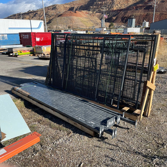 ZA@ Pallet of WIRECRAFTERS Wire Gates & Line Posts ~1235 lbs Dark Grey (AS-IS)