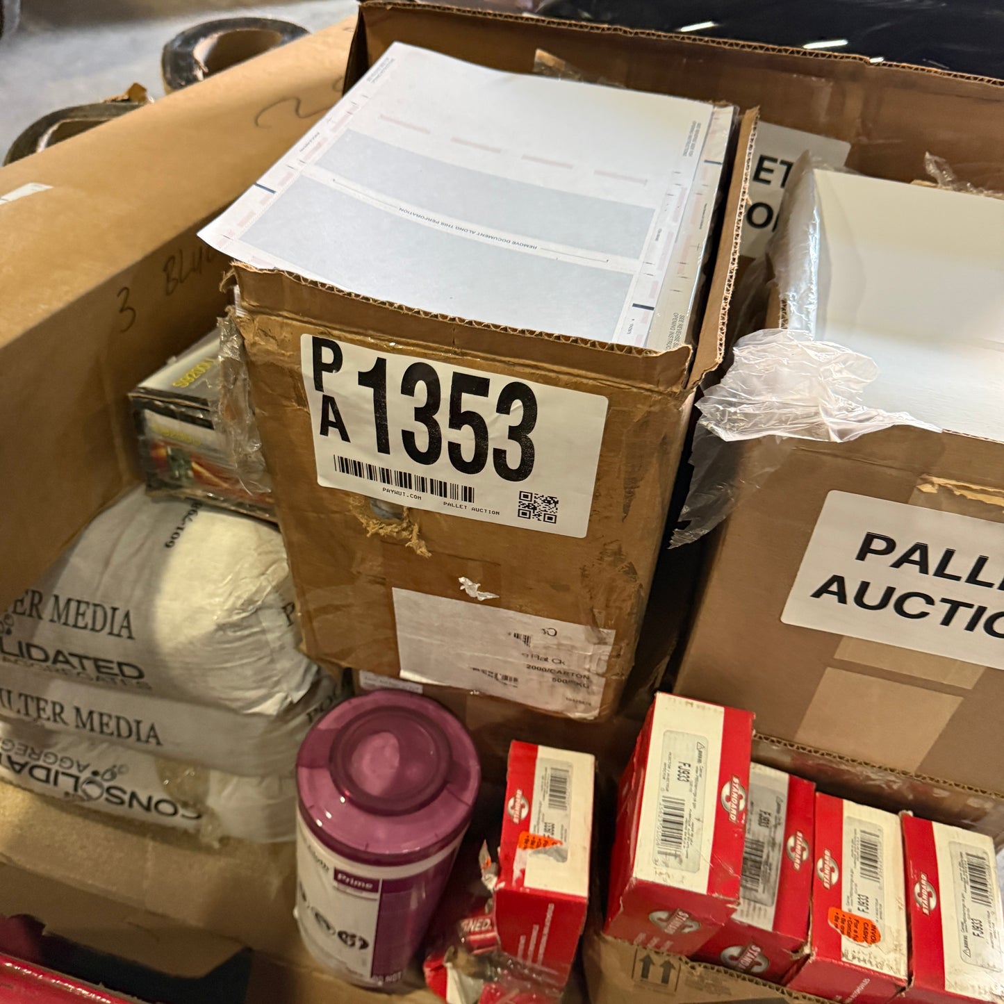 ZA@ Pallet of MIXED 3M Gloss Overlaminate, Blank Checks, Pool Filter Media, Arm Pads, Wipes, & MORE!