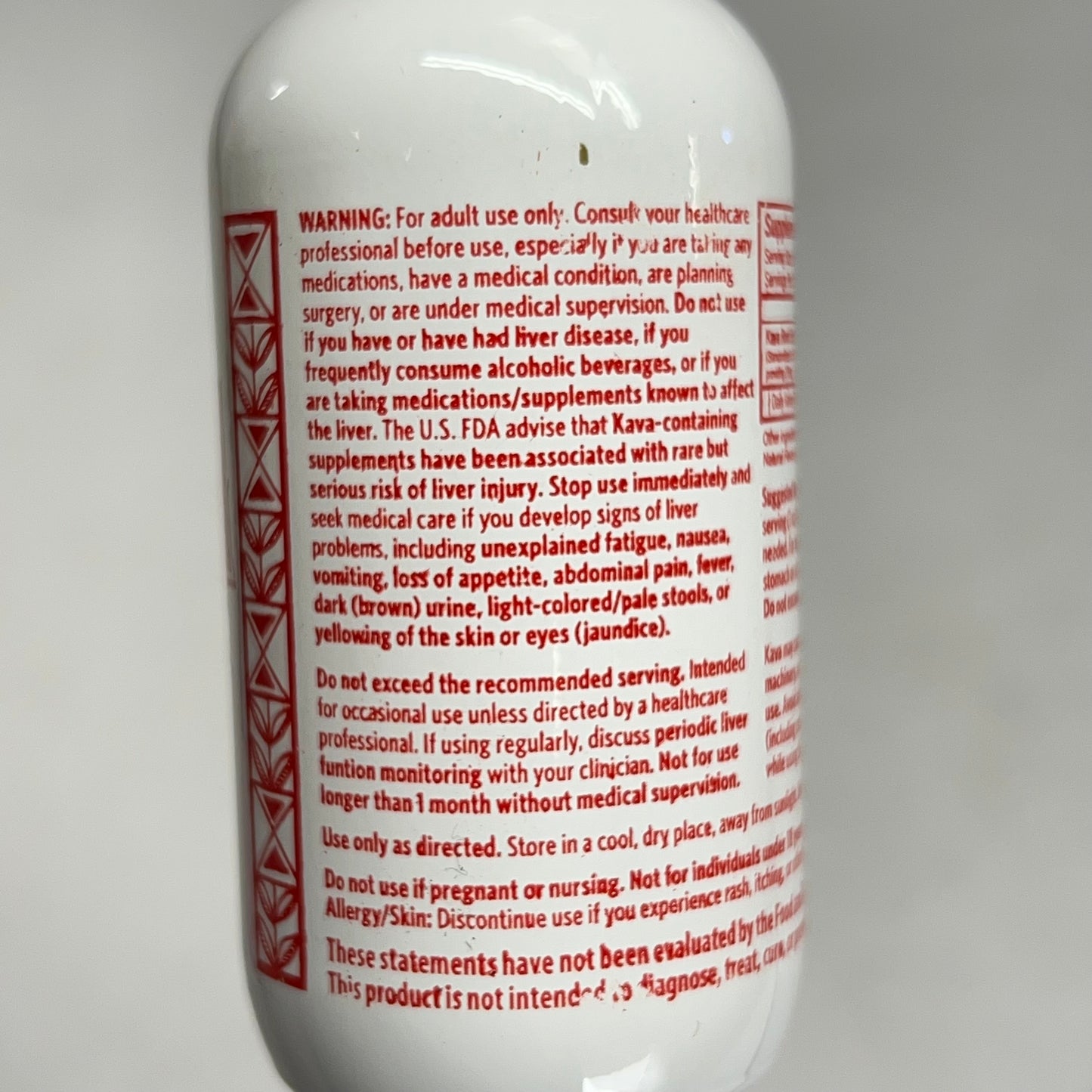 KRAVE (6 PACK) Kava Root Extract Glass Bottle Shots Strawberry Crème 2 Fl Oz