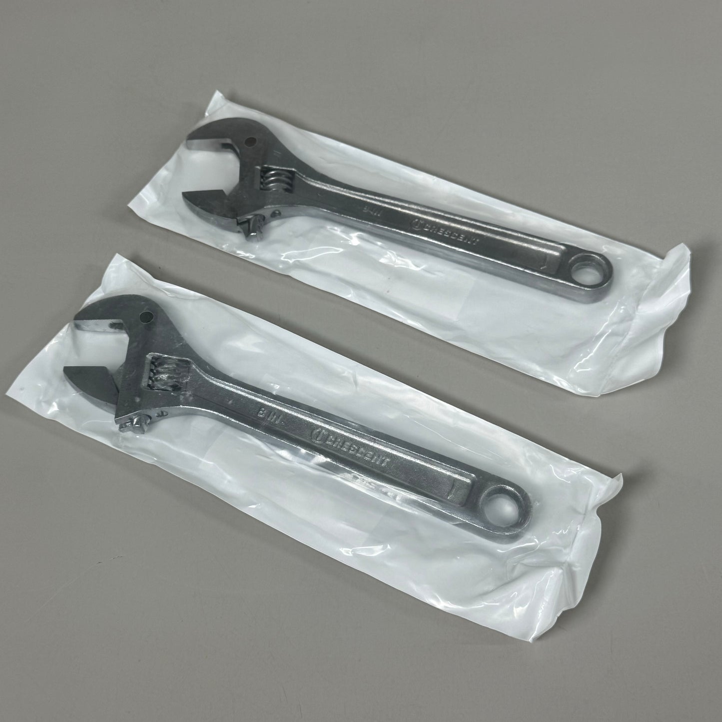 CRESCENT (2 PACK) 8" Adjustable Wrench Hex Jaw Design for Slipping Chrome AC28BK