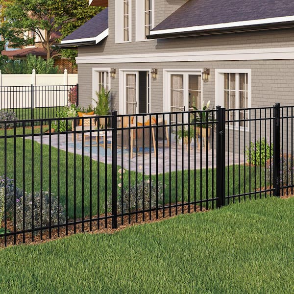 ZA@ Pallet of TUFFBILT Mitchel 3 Rail Fence Panels 5’x6’ ~60 lbs ALUMINUM (NEW)