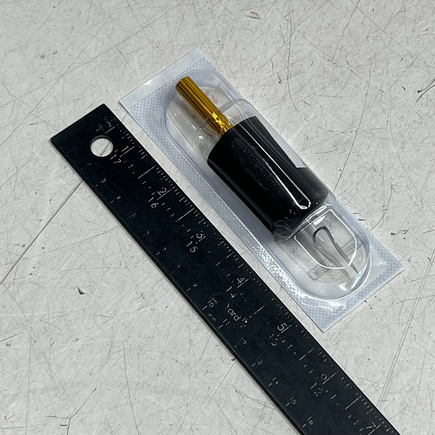 TUFF TUBE (15 PACK) Sterile Disposable Tattoo Tubes 30mm 9 Flat Gold/Black