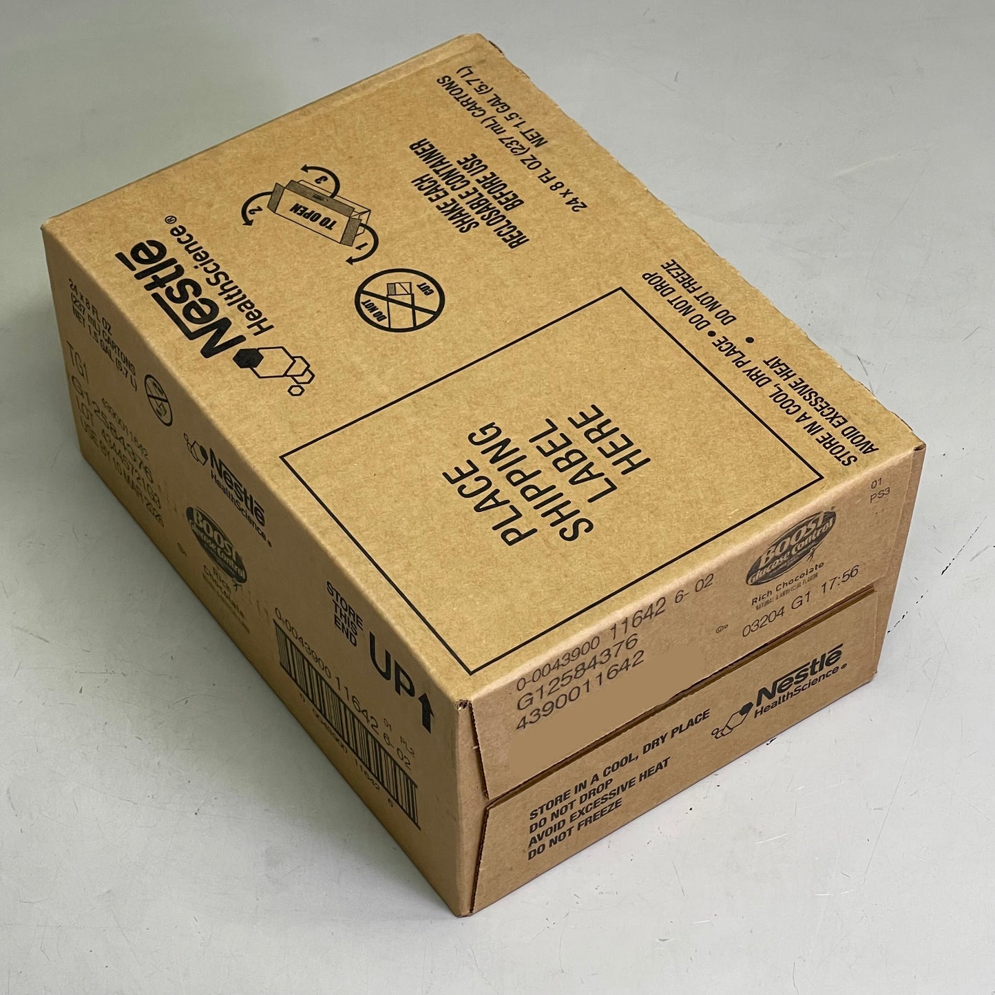 ZA@ NESTLE (24 Pack) Boost Breeze Rich Chocolate Flavor 8 fl oz BB 03/26