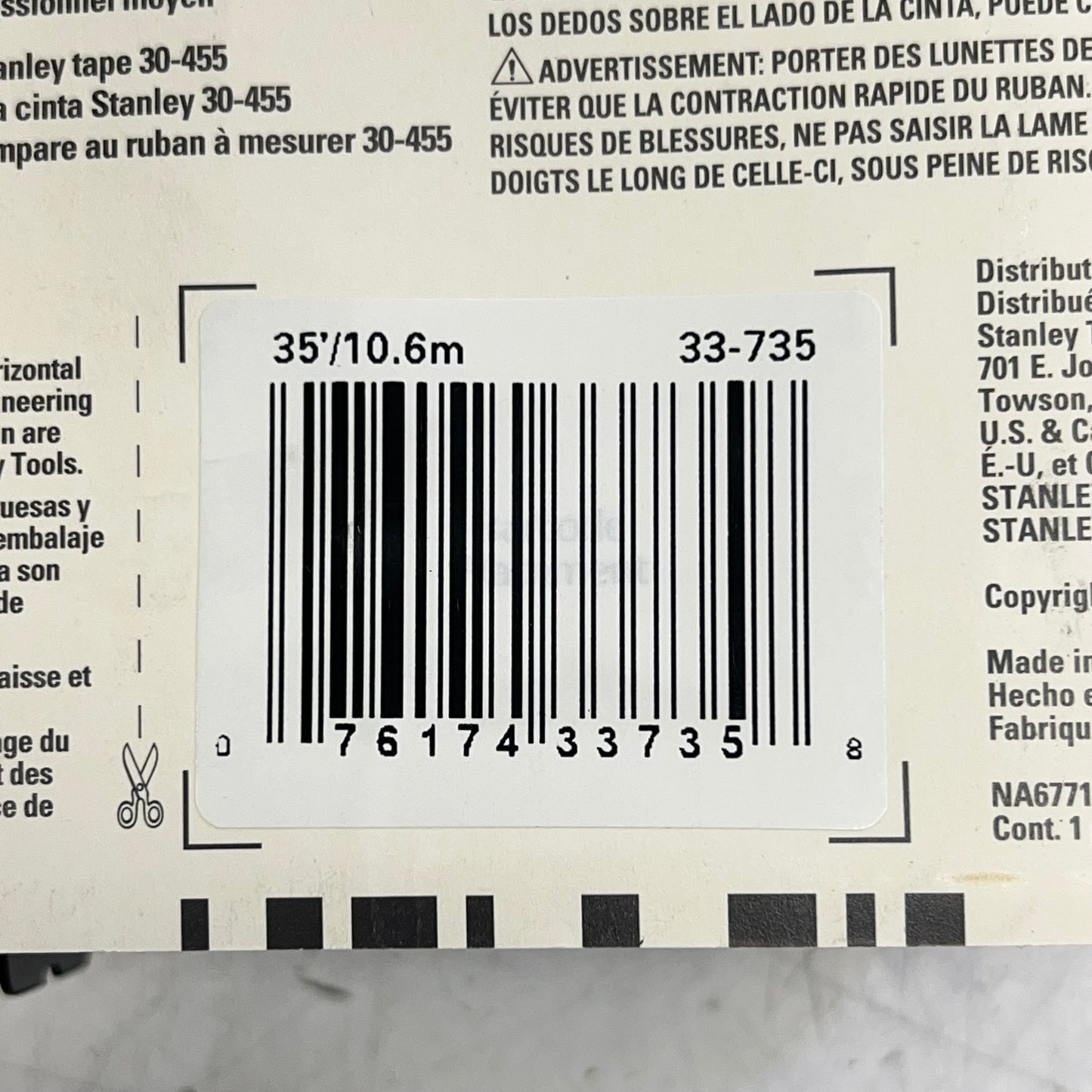STANLEY Fatmax Tape Measure W/ Blade Armor & Impact Resistant Case 35' 33-735