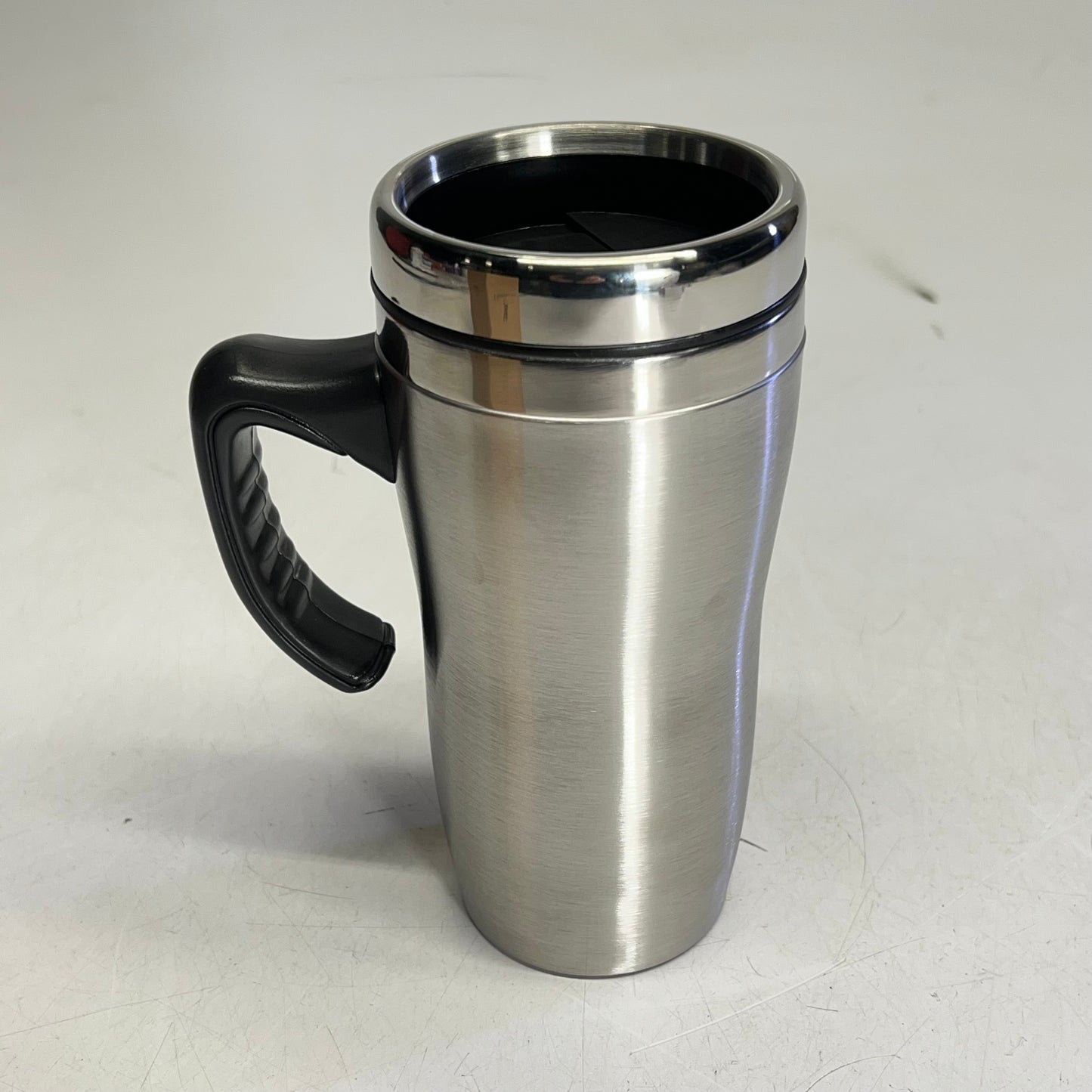 CHRISTIAN ART GIFTS Stainless Steel Travel Mug W/ Handle 16 Fl Oz Silver SMUG170