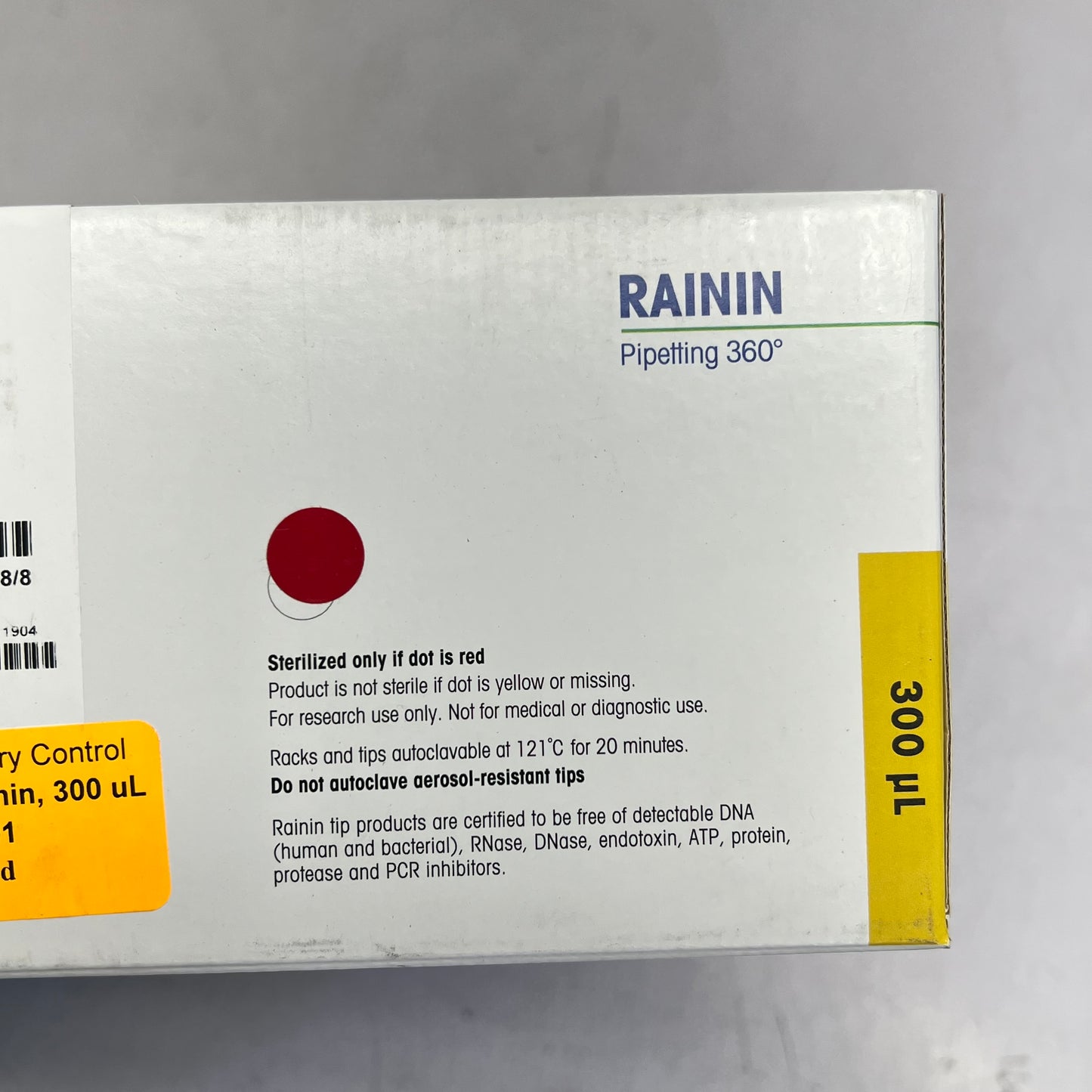 RAINN (8 PACK, 768 EACH) Pipette Tips Rt Lts Sterilized 300µL Max Vol 30389254
