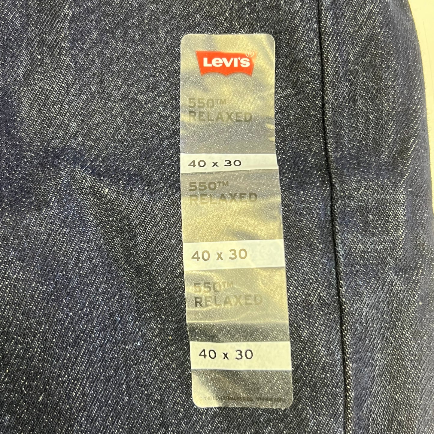 LEVIS 550 Relaxed Fit Jeans Men's Sz 40 X 30 Rigid Blue 005500216